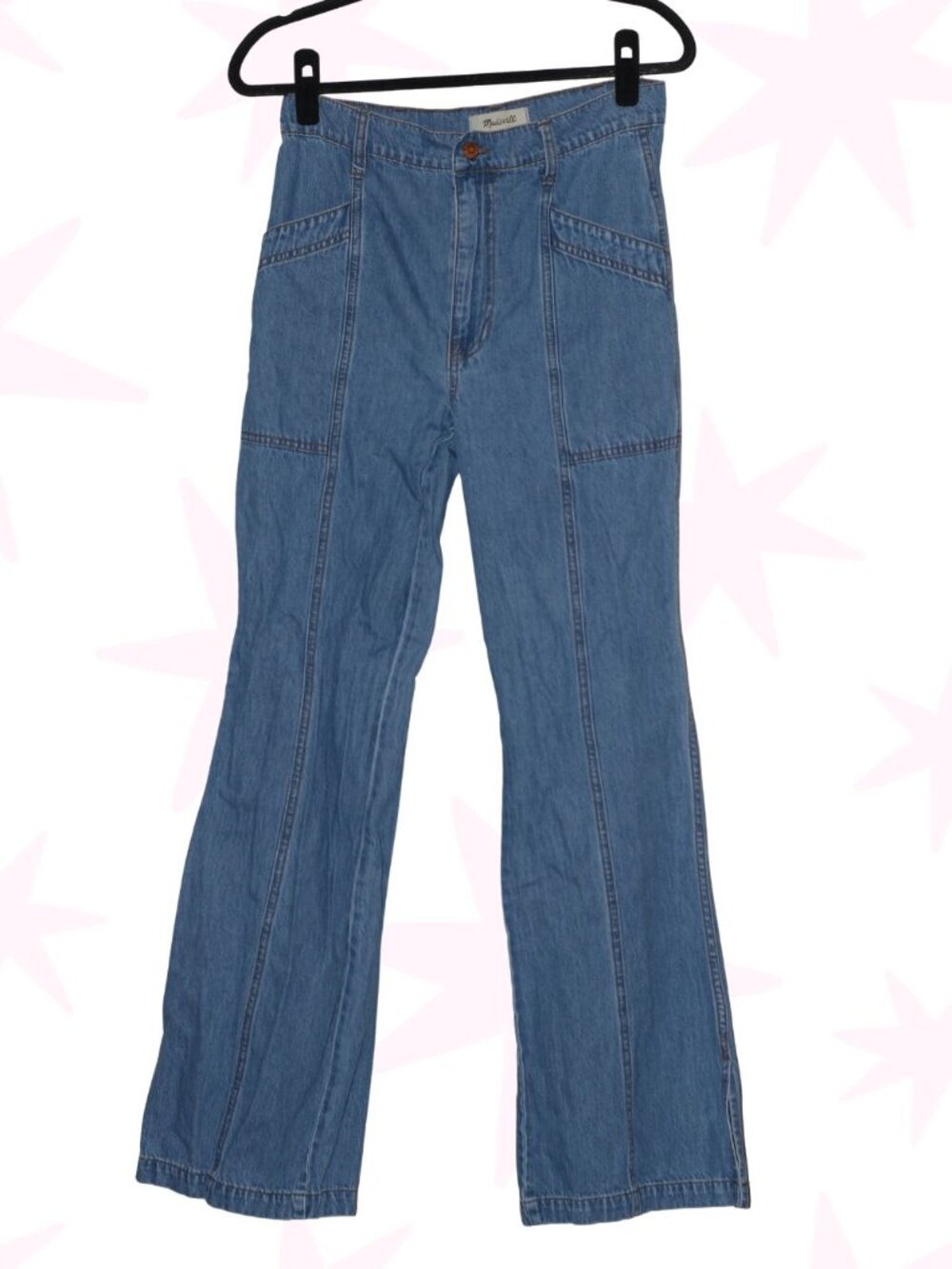 Madewell denim high rise boot cut jeans deep pockets size 28